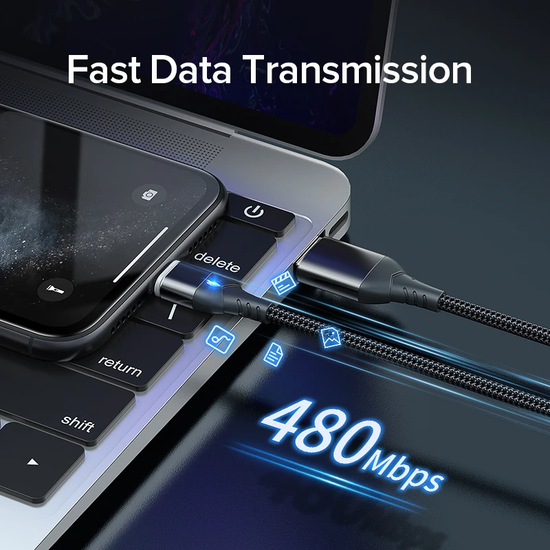 Магнитный кабель GETIHU 3A Micro USB Type C магнитный шнур для быстрой зарядки телефона
