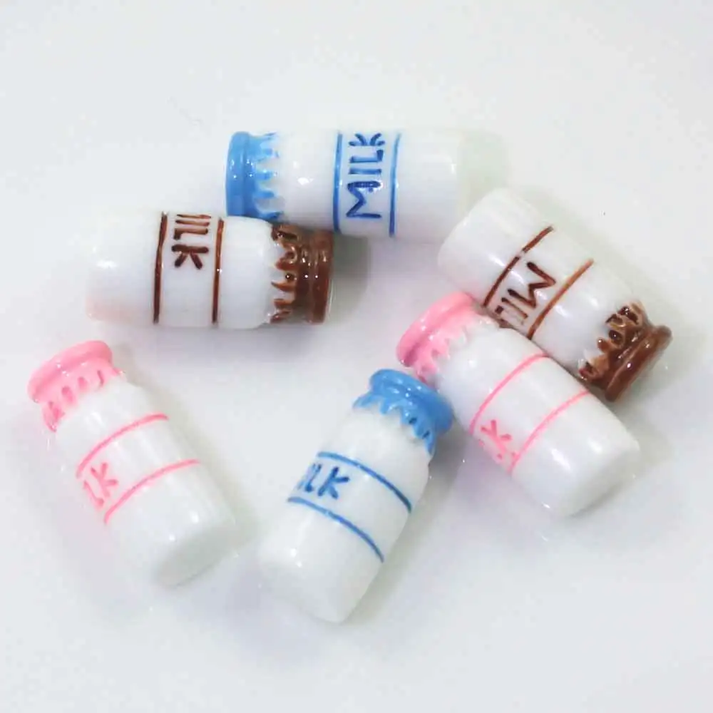 

Hotsale 3D Resin Milk Bottle Flatback Cabochon Embellishments For Scrapbooking Diy Accessories