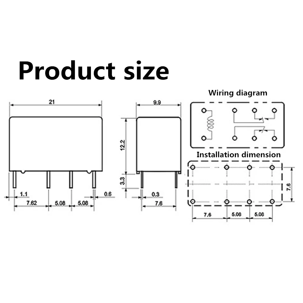 5 шт. релейная деталь флэшки HK19F 3V 5V 12V 24V 8PIN|Реле| |