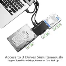 5 Гбит/с высокоскоростной Универсальный конвертер USB3.0 для SATA/IDE 2.5in 3.5in внешний жесткий диск коробка адаптер кабель для ПК ноутбука