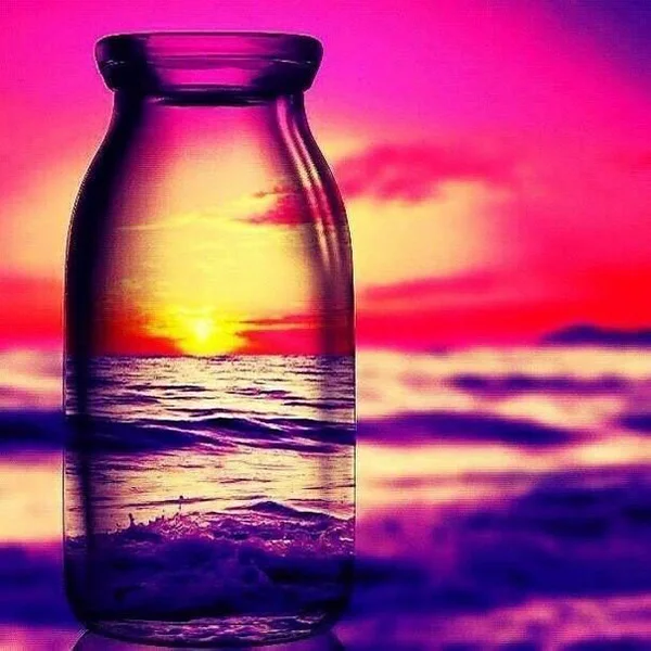 Лиловый DiaPai Diy 5d Diamond Painting "Sunset wine glass bottle" Cross Stitch Square Round Diamond Embroidery Handwork Rhinestone Art - Цвет: Лиловый