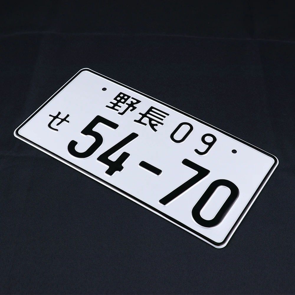  JDM Japanese Style License Plate Aluminum License Number For Universal Car
