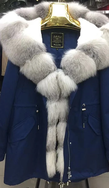 Женская зимняя парка пальто куртка лиса енот съёмная подклдка кролика с капюшоном классический 82 см Длина качество ткань супер 17005 D08 - Цвет: TT1699 M025 BSZ