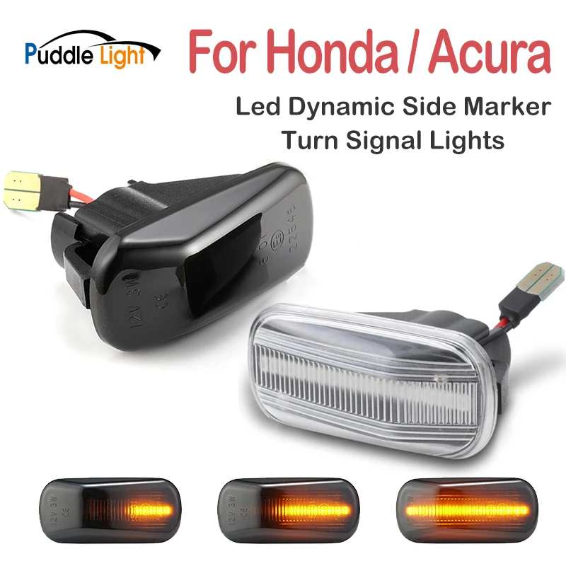 

Led Dynamic Side Marker Turn Signal Light Amber Sequential Blinker Light For HONDA Civic Acura Integra S2000 Acura RSX DC5 NSX
