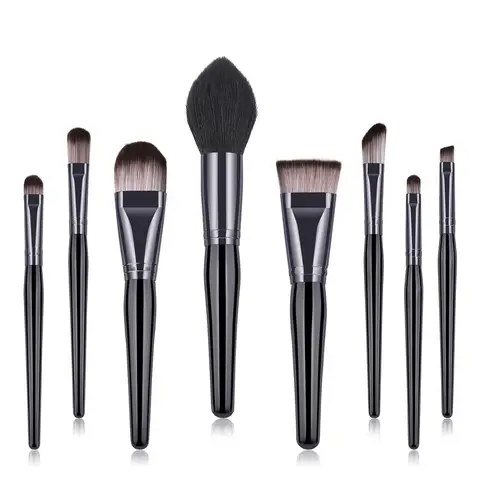 Flame Foundation Makeup Brushes Set Eyeshadow Gourd Black Coffee Powder Concealer Cosmetic Eyebrow Beauty Tool