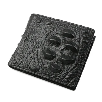 

LJL-JINBAOLAI Vintage Leather Men Wallet Crocodile Pattern Coin Purse Wallet Wallet Wallet Wallet Tide Black
