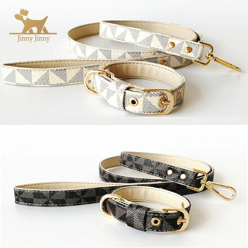 via gisteren Onderzoek Bont Luxe Designer Halsband Voor Honden | Luxe Hondenriem, verstelbare  Waterdichte Pu Lederen Halsband Met Gouden Gesp In Bruin|Kragen| -  AliExpress