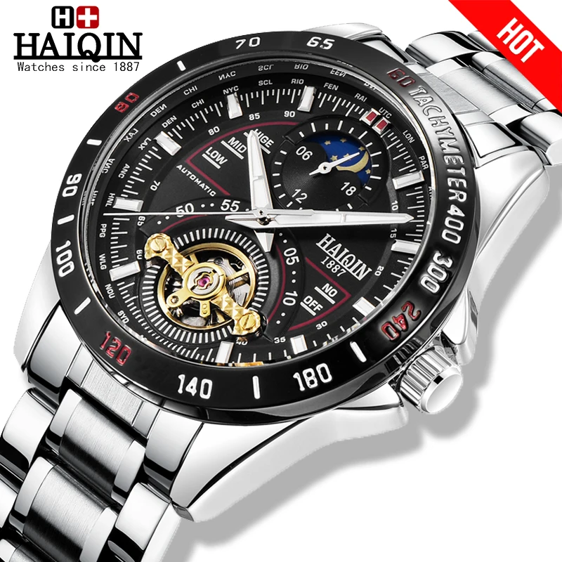 $39.99 Haiqin Menmens Watches Top Brand Luxury Watch Men Mechanical Military Waterproof Wristwatch Mens