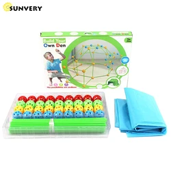 Kit de Construction de forteresse pour enfants, tentes de jeu, tunnel de Construction, bricolage 3D, cadeau pour enfants, 2021 