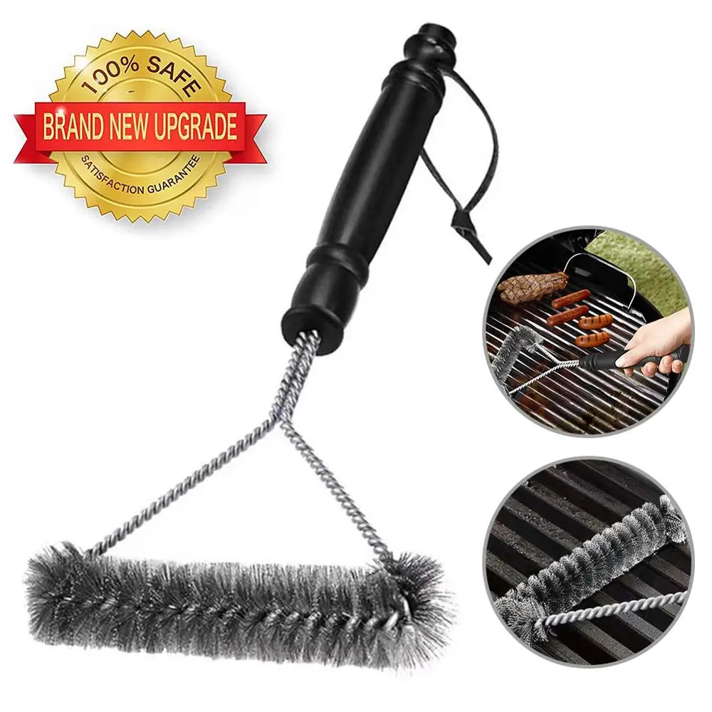 

BBQ Grill Barbecue Kit Cleaning Brush Stainless Steel Kitchen Tool Barbecue Gadgets Accessories for Outdoor and Kitchen