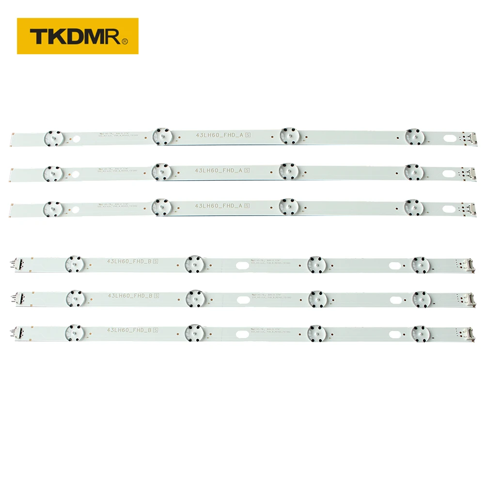 

TKDMR 6PCS Suitable for 43LH60 SSC 43INCH FHD A/B REV03 151002 4LED 3A+3B Backlight Strip