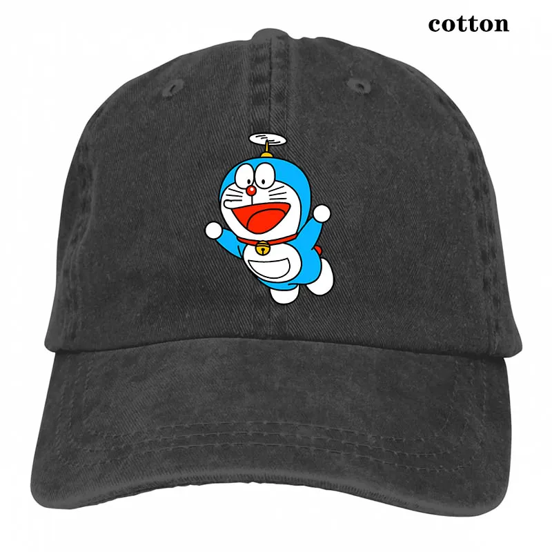 Doraemon(2) бейсболка для мужчин и женщин, кепки для водителя грузовика, модная Регулируемая Кепка - Цвет: 3-Black