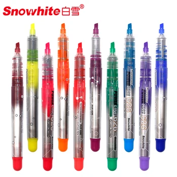 

Snowhite direct liquid color highlighter PVP-626 10pcs 10 color student office notes color painting marker
