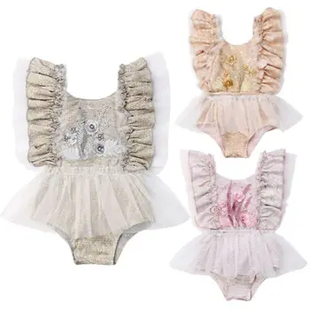 

Lace Newborn Baby Girls Tutu Bodysuit Skirt 2019 New Kids Jumpsuit Body suit Clothes Outfits