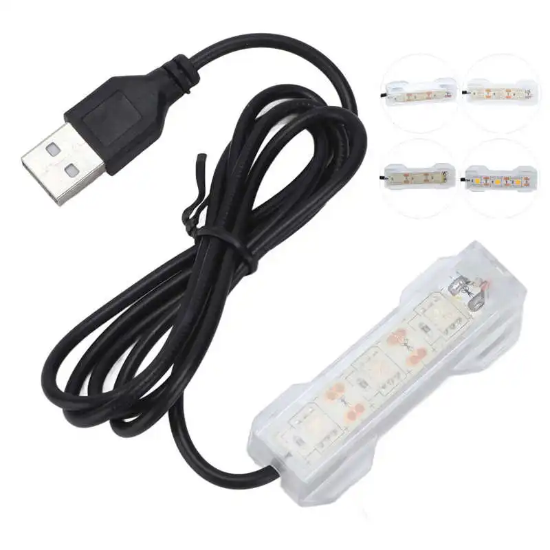 LED Light aquarium light,aquarium lamp Aquarium Fish Tank Plastic Small Aquarium Plants Lighting Landscape Fish Tank USB Light Decorative Lamp