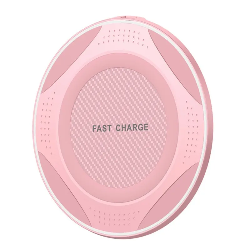 10W Pink Беспроводное зарядное устройство HXB Qi для iPhone X, XR, XS, 8 Plus, беспроводное зарядное устройство, док-станция, быстрая зарядка для samsung S8, S9, S10, huawei, P30, xia - Цвет: 10W Pink