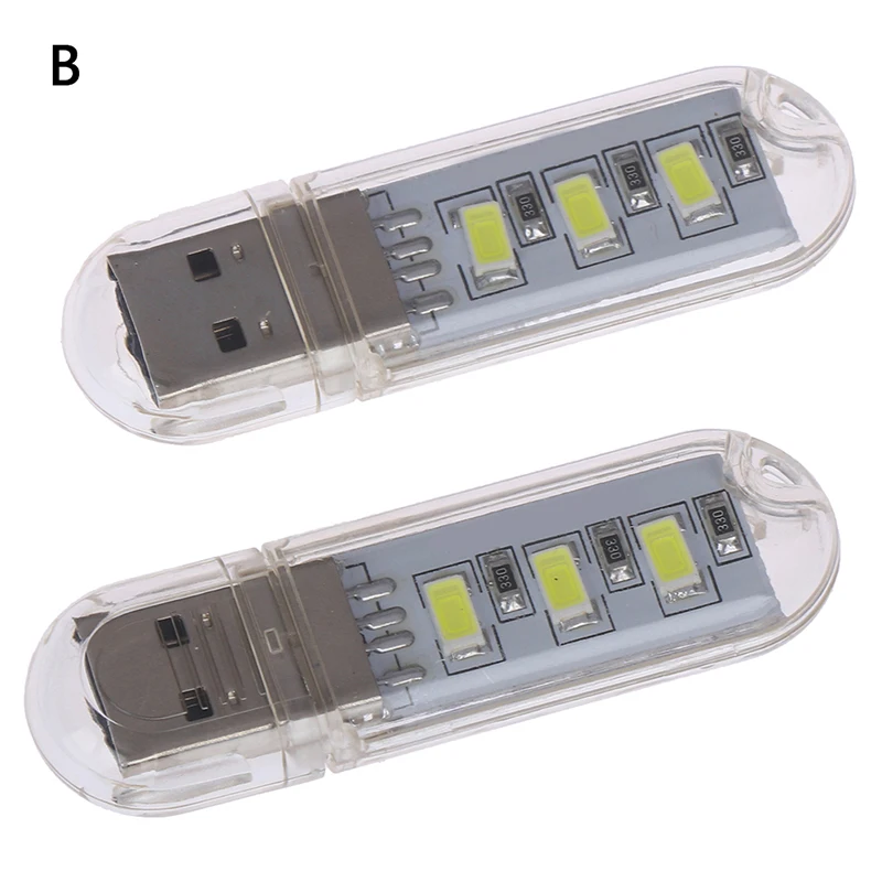 2 шт./лот мини USB светодиодный лампы для чтения кемпинга Лампа для ПК компьютер-лэптоп ночник - Испускаемый цвет: B