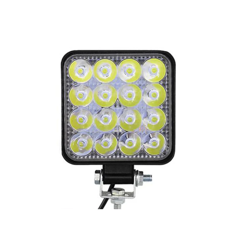 1PC 48W square spot Рабочий СВЕТОДИОДНЫЙ светильник 27 Вт 48 Вт автомобильный светильник яркий луч грузовик Трактор Лодка прицеп 12 В 24 в светодиодный для 4x4 ATV SUV точечный светодиодный светильник для вождения - Цвет: 1PC 48W square spot