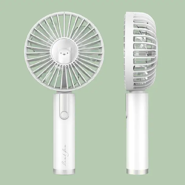 Aranyos Mini Ventilátor Hordozható Rajongói Rajzfilm Harmadik Felszerelés Kézi Usb Újratölthető - Image 4