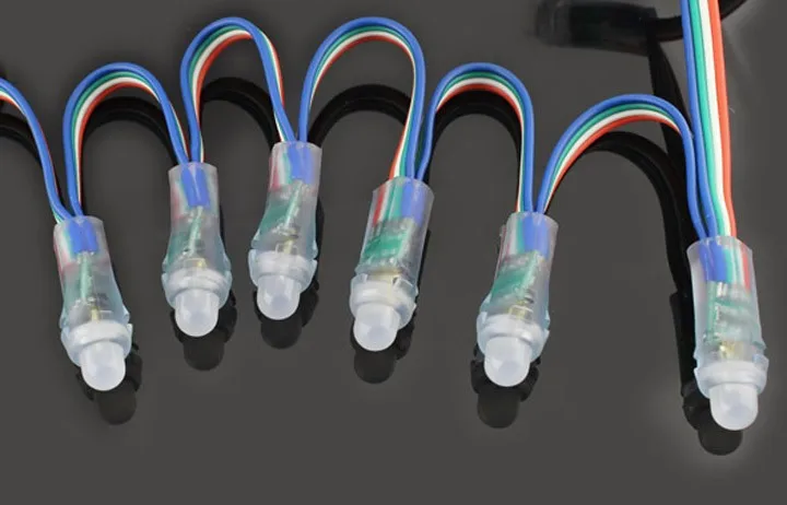 Endereçável à Prova Módulos com Ws2801 Lote Ip66 Ws2801 Rgb Levou Pixels ic d' Água Cor 100 Pçs - 12mm 1 100 pçs lote 12mm IP66 WS2801 RGB