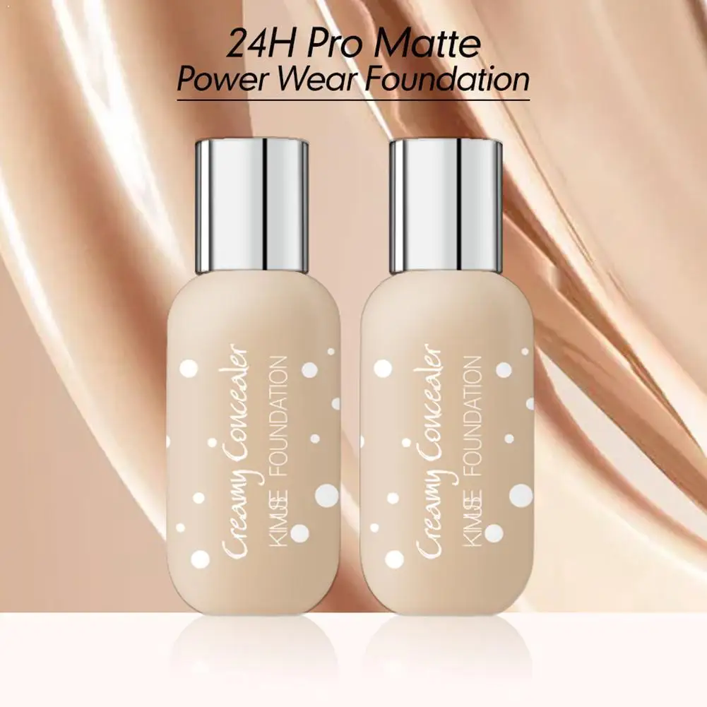 

24H Base Liquid Foundation Matte Soft Full Cover Long maquillaje Makeup Concealer Corrector Wear Oil Cream Control Face S1N0