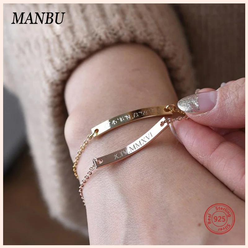 

925 silver personalized bracelet customized engrave any Letter Girlfriend Friendship bracelets for women anniversary gift