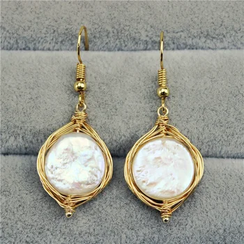 

19*29mm 5pair/lot Fashion Pearl Earrings, Freshwater Pearl Jewelry Accessories, Freshwater Pearl Earrings Pendant Jewelry