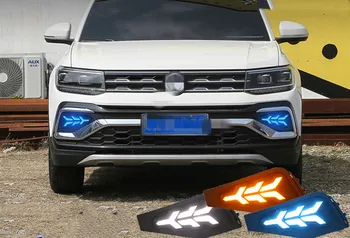 

Fast delivery Led daytime running lights+moving turn signal+blue night mode+remote control for Volkswagen T-Cross