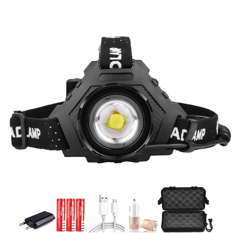 D-XHP70 Самый мощный светодиодный налобный фонарь XHP70.2 XHP50.2 с большим радиусом действия, водонепроницаемый фонарь с зумом, супер яркий фонарь для кемпинга с батареей 18650 - Испускаемый цвет: D-XHP70