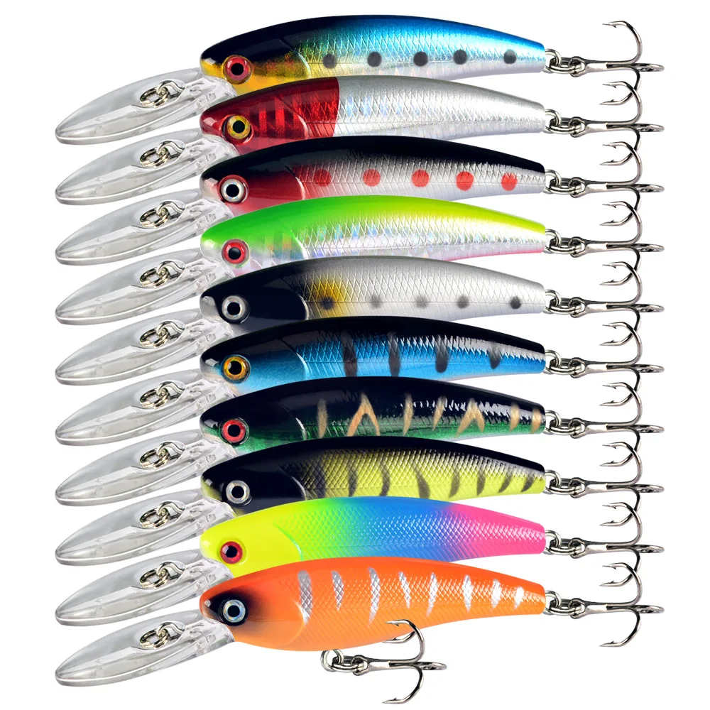 1PCS Floating Minnow Fishing Lures Wobblers For Trolling Crankbaits 9cm  7.5g Artificial Hard Baits All For Fishing Bass Carp