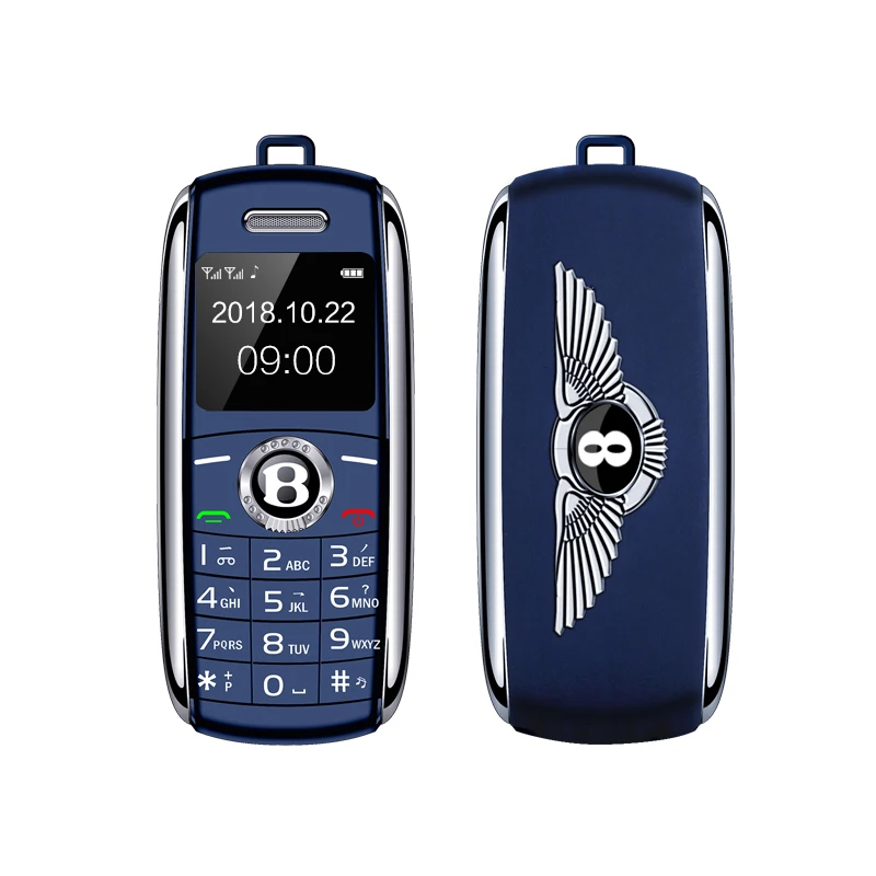 Разблокированный мини мобильный телефон Bluetooth набор номера 0 66 дюймов с ручками MP3