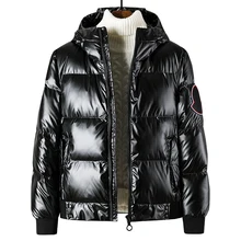 Зимняя мужская куртка, теплое толстое пальто, зимняя мужская теплая верхняя одежда, модный пуховик из искусственной кожи на молнии для мужчин, пальто, одежда