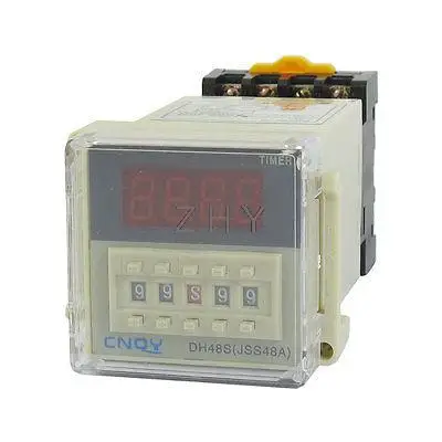 

DH48S-11 Power on Time Delay Relay 11-Pin DPDT 0.01S-9999H AC 110V w Socket