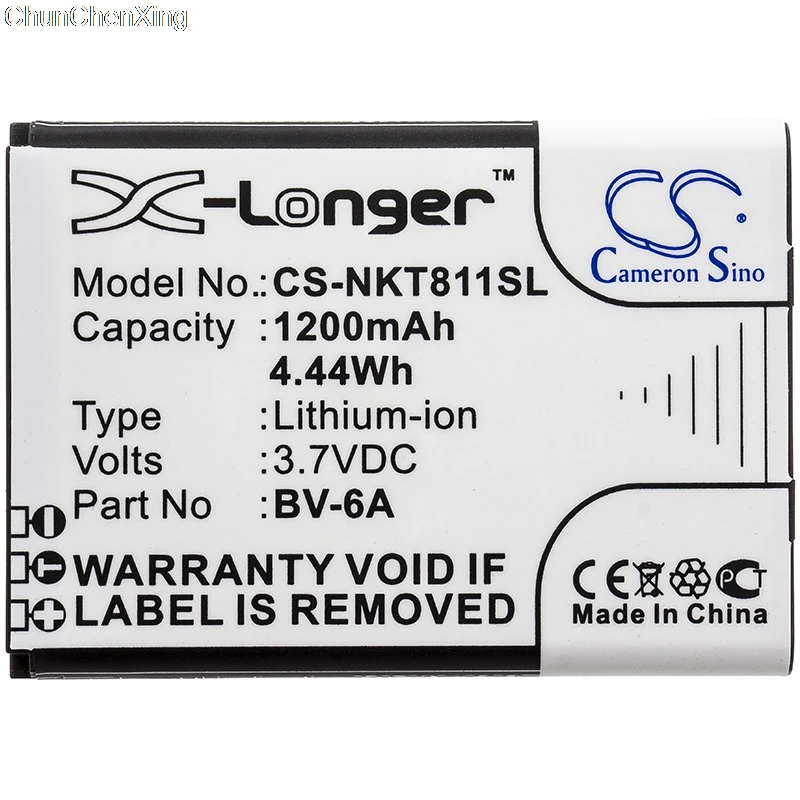 BV 6A батареи Cameron Sino 1200mAh для Nokia 8110 4G TA 1048 1059 2720 Flip |Аккумуляторы мобильных