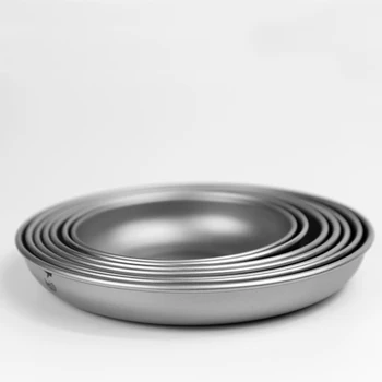 

Titanium Dishes Tableware Set Dinner Plates Round Solid color Fruit Bowl Soup Tray For Food Creative Design Plates Sets