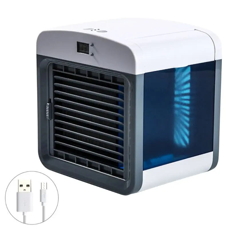 3 in 1 Portable Air Cooler USB Personal 7 Colors LED Lights Air Conditioner Space Air Conditioner Fan Evapolar Humidifier Office