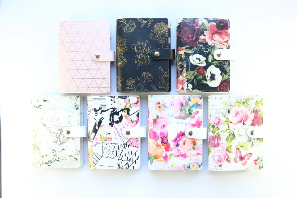 Domikee-Cute Soft Cover Leather Personal Binder, Agenda