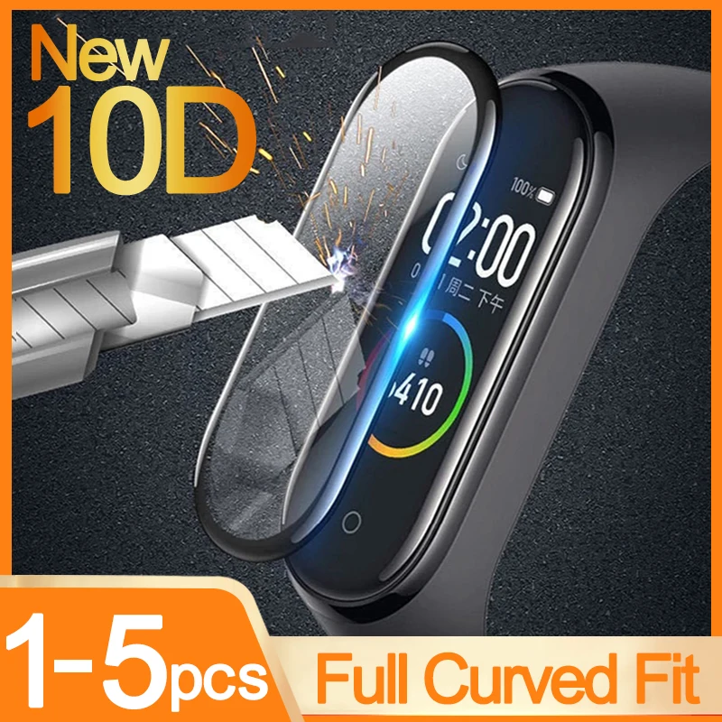 Защитное стекло 10D для xiaomi Mi Band 6 5 4 miband miband6 miband5 | Электроника