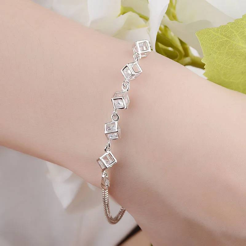 silver charm bracelet for girls