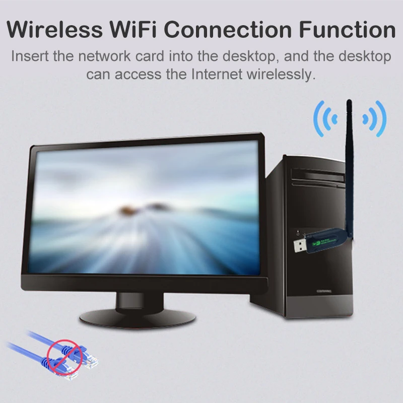 Usb ноутбук wifi адаптер ethernet lan беспроводной 802.11n ноутбук ключ карта antena adaptador 2,4g 5 ГГц wi fi приемник wi-fi 5g Мбит/с