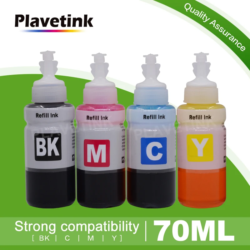 Plavetink botella de tinta para impresora, Cartucho para T6641, T6642,  T6643, T6644, para Epson EcoTank L120, L310, L380, L396, L455, L495, L575,  70ml|Kits de recarga de tinta| - AliExpress