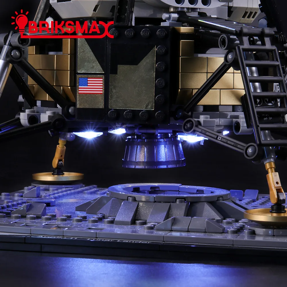 BriksMax светодиодный световой комплект для Creator 10266 Apollo 11 Lunar Lander строительные блоки модельное освещение комплект(не включает модель
