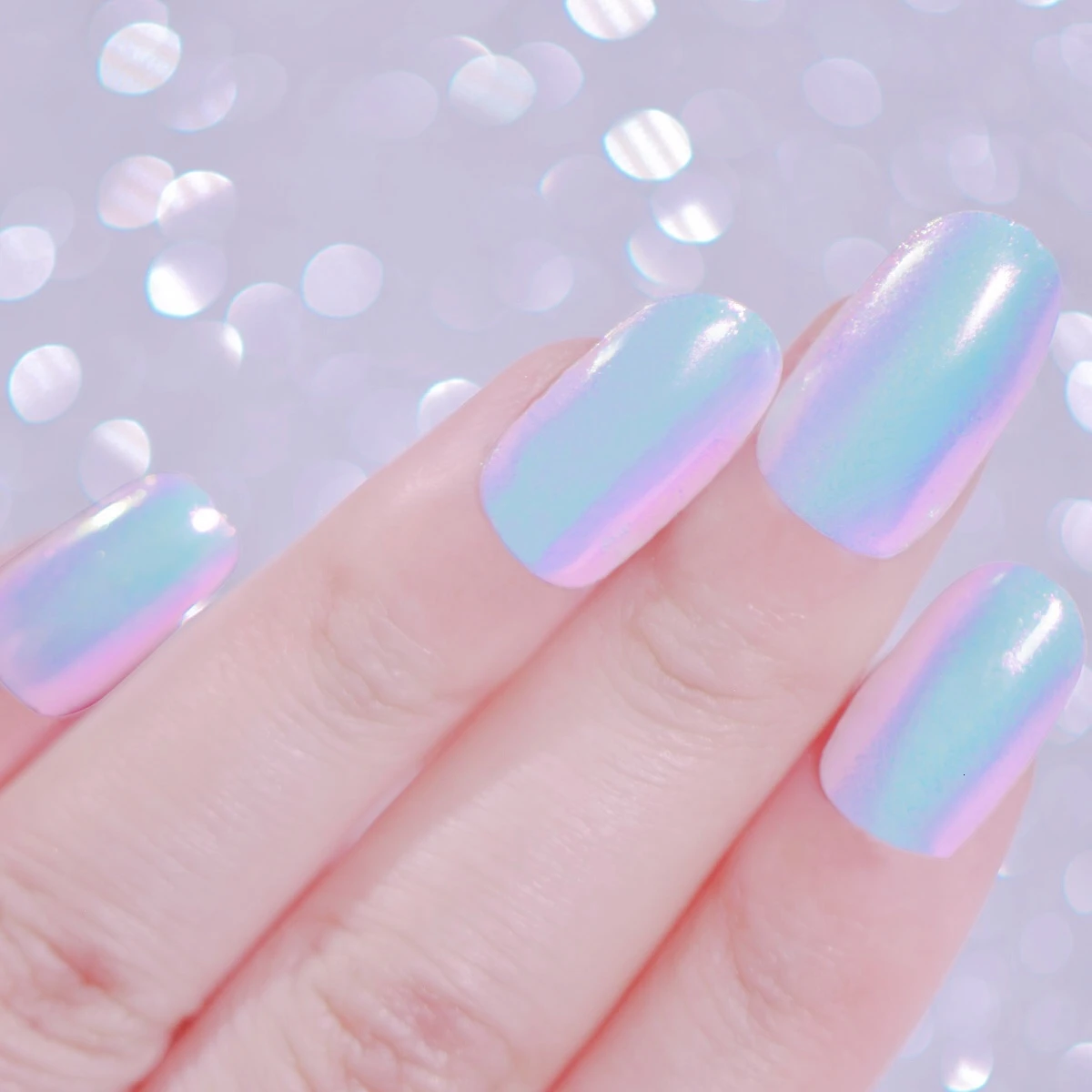 Beautybigbang 0,3 г мерцающий блеск для ногтей порошок мерцающий Русалка жемчужная оболочка мерцающий красивый лазер для украшения ногтей порошок