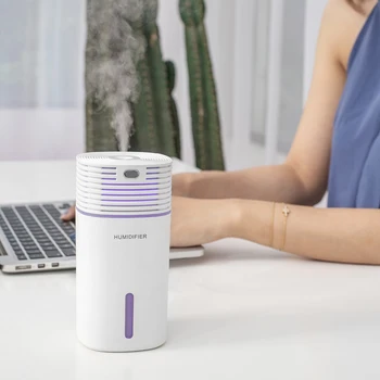 

USB Mini Humidifier For Home Car Cool Mist Ultrasonic Air Humidificador Aromatherapy Essential Diffuser With Colorful Lamp