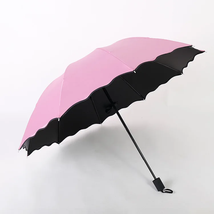 

Wholesale Ultra Large 10 Bone Water Open Vinyl Parasol UV-Protection Parasol Three Fold Umbrella