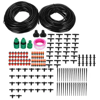 

30M Garden Automatic Pouring Irrigation System Adjustable Watering Dripper Water Irrigation Kits Set with Connector Accessories