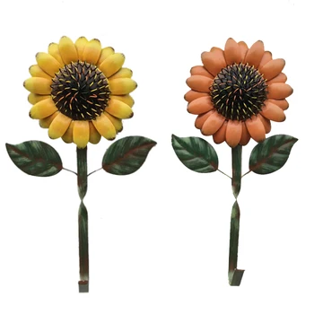 

2 Pack Vintage Decorative Hooks Metal Sunflower Hook Keys Kitchen Wall Hangers Wall Decor Metal Wall Hook Accessories Holder for