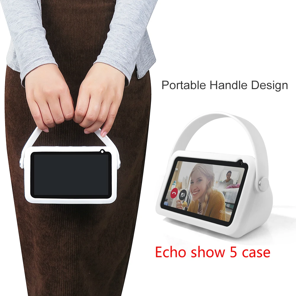 Echo Show 5 1St/2Nd Custodia Protettiva Custodia In Silicone Per Alexa Echo Show 5 Custodia Protettiva Antipolvere Per Altoparlante Intelligente