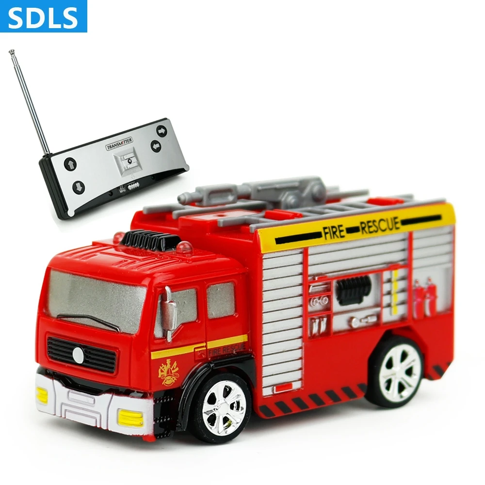 

RC Fire Engine Simulation Electric Remote Contrl Mini Car With Light Rechargeable Fire Truck Gifts For Kids