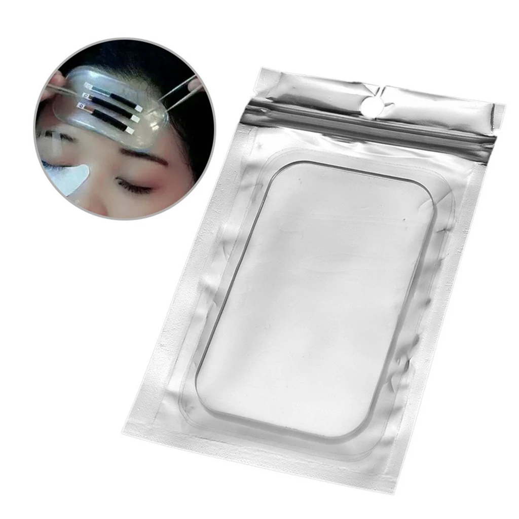 Clear Silicon Gel Individual Eyelash Extensions Tray Holder Pad for False Eye Lash Stands Forehead Glue Pallet